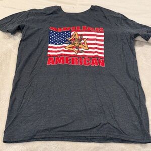 Anvil Sicilian American Flag Tee - Dark Gray
